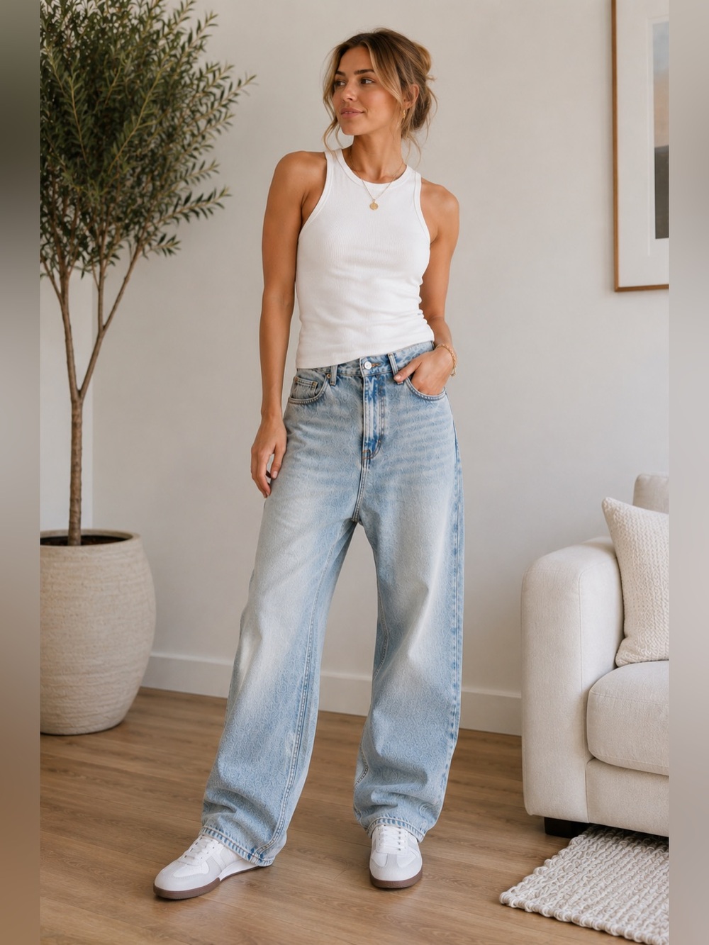 The Kooples High-Rise Straight Leg Jeans Light Wash EU 36 $325 MSRP